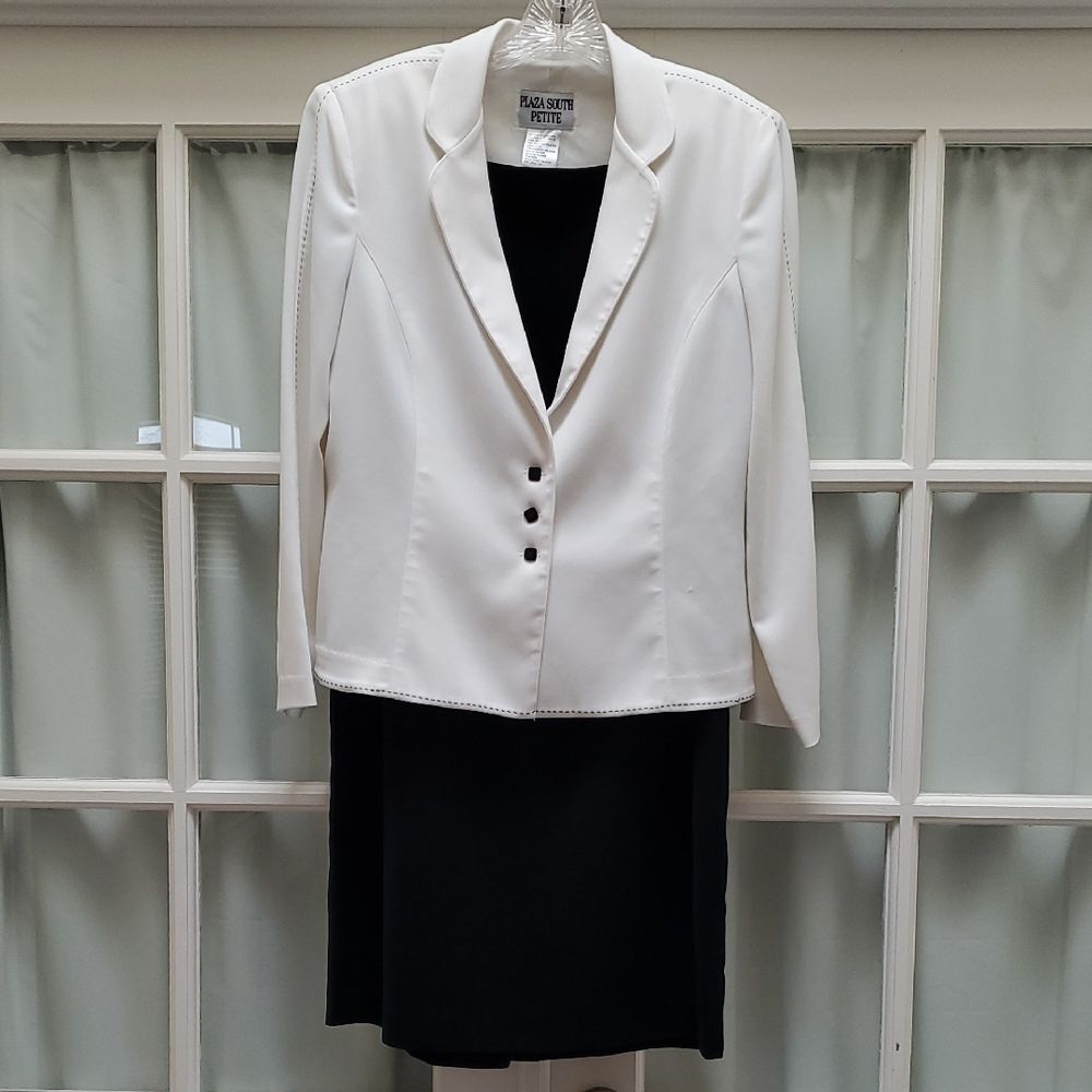Vintage Plaza South Petite Women's Matching Blazer And Dress Set - Size 14P